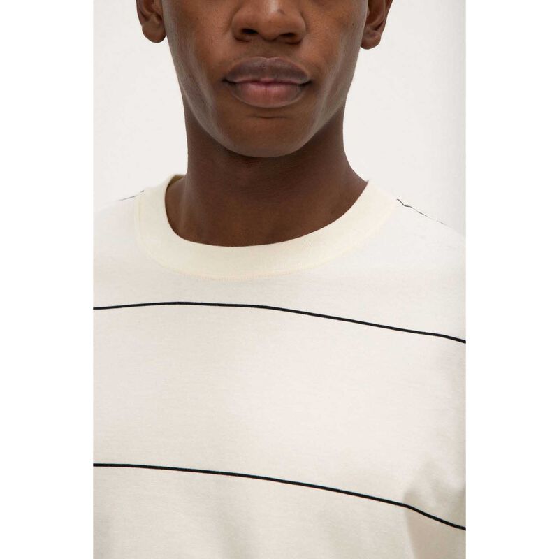 Assembly Label Baxter Stripe Long Sleeve Tee Cream Black image number 2